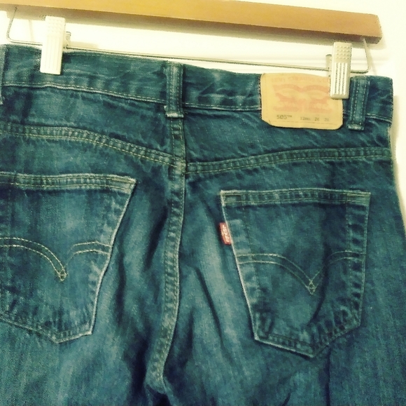 👖LEVI 505 REGULAR BLUE JEANS.🌹SIZE 26×26,WOMEN,NICE GIFTING 🎁 💙 - Picture 5 of 5